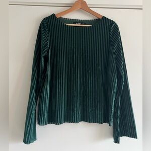 Simons Deep Green Velvet Top